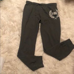 Victoria’s Secret pink army green/olive sweats